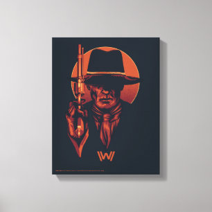 Westworld Man in Black With Revolver Canvas Print