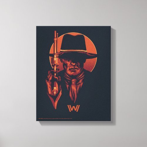 Westworld  Man in Black With Revolver Canvas Print