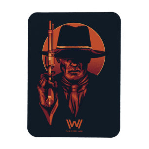 Westworld Man in Black With Revolver Magnet
