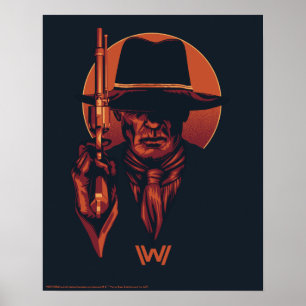Westworld   Man in Black With Revolver Poster