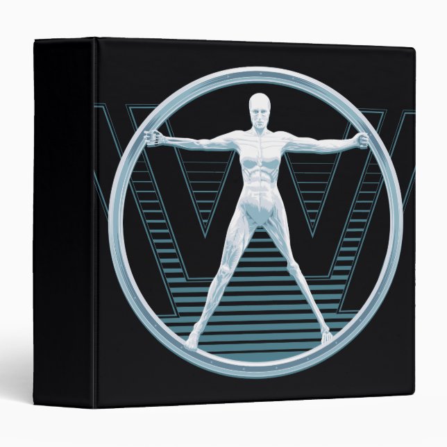 Westworld | Vitruvian Android Logo 3 Ring Binder (Front/Spine)