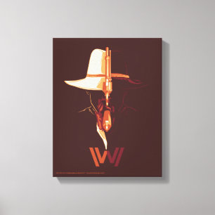 Westworld   White Hat Black Hat Split Graphic Canvas Print
