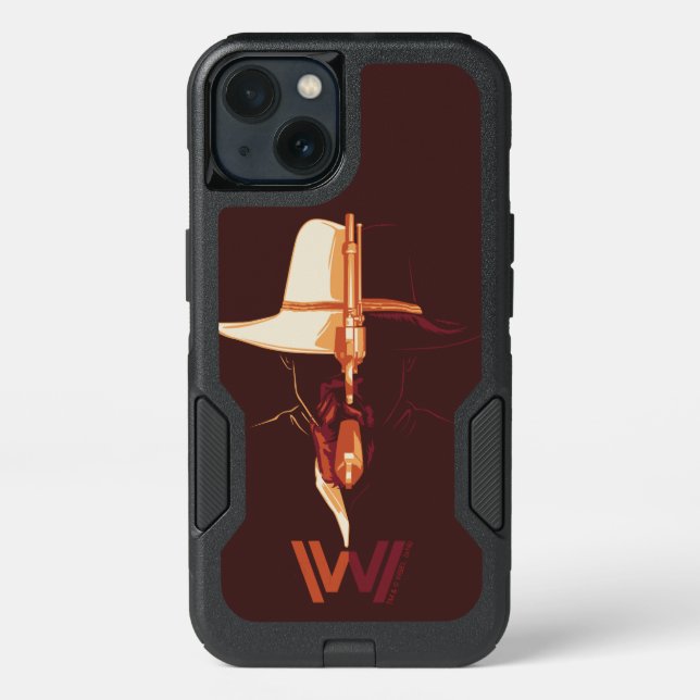 Westworld | White Hat Black Hat Split Graphic Otterbox iPhone Case (Back)