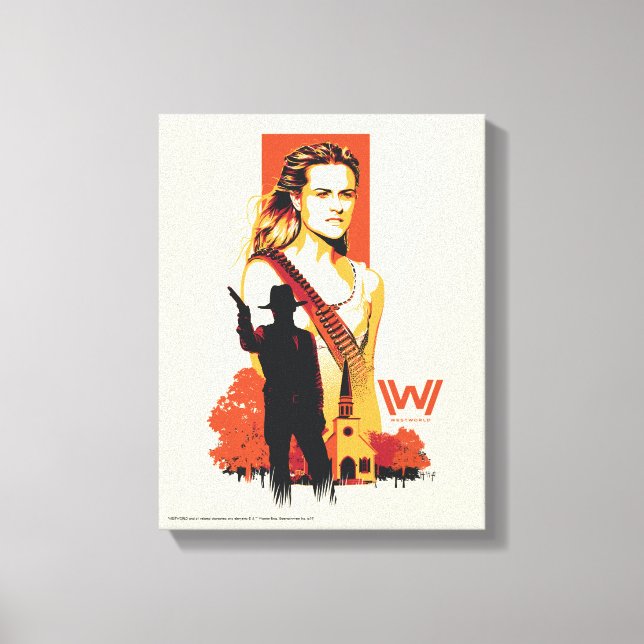 Westworld | Wyatt & Man in Black at White Church Canvas Print (Front)