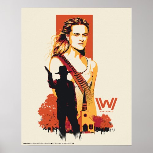 Westworld  Wyatt  Man in Black at White Church Poster
