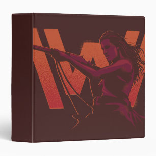 Westworld Wyatt With Rifle Over Logo 3 Ring Binder