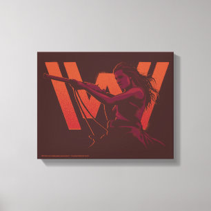 Westworld Wyatt With Rifle Over Logo Canvas Print