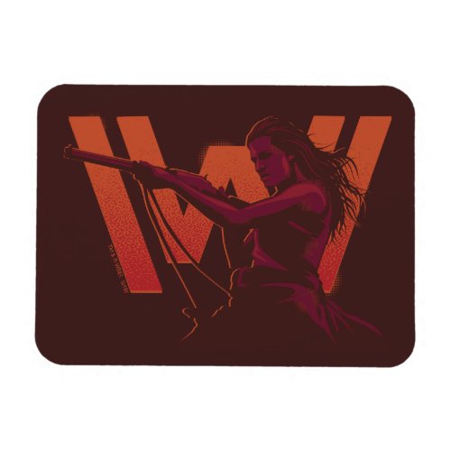 Westworld  Wyatt With Rifle Over Logo Magnet