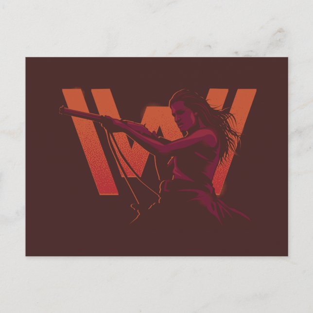 Westworld | Wyatt With Rifle Over Logo Postcard (Front)