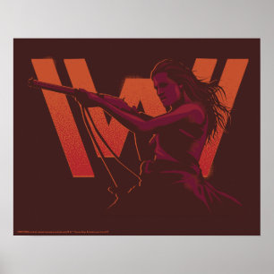 Westworld Wyatt With Rifle Over Logo Poster
