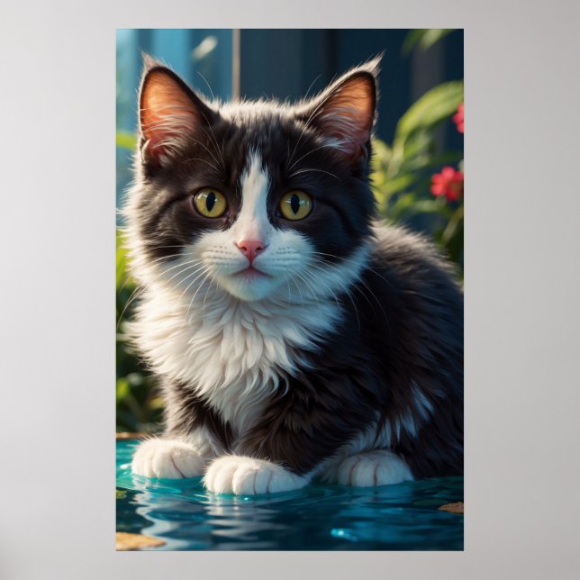 *~* Wet AP68 2:3 Cat Feline Kitten Kitty Sweet Poster (Front)