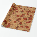 Wet Autumn Leaves Wrapping Paper