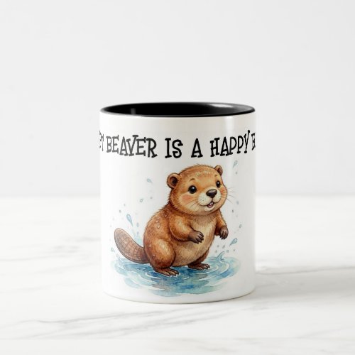 Wet Beaver Two-Tone Coffee Mug
