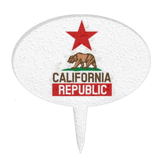 Wet California Republic Cake Topper (Front)