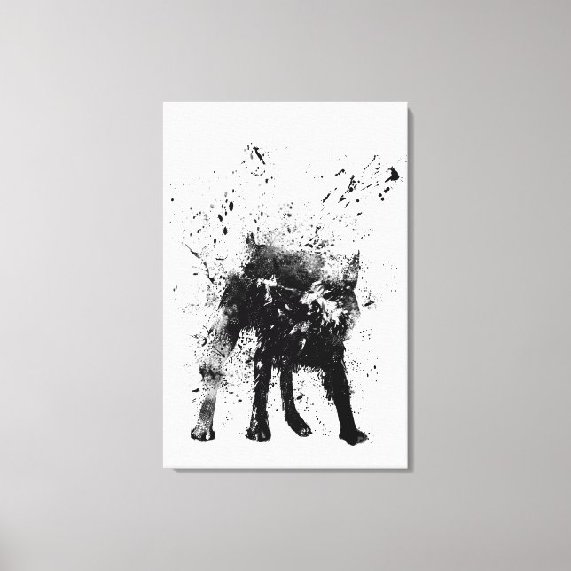 wet dog canvas print (Front)