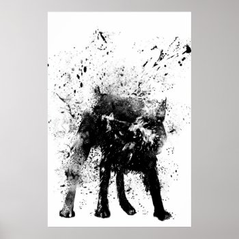 Wet Dog Poster by bsolti at Zazzle