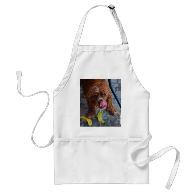 Wet Dog with a Banana Adult Apron (Front)