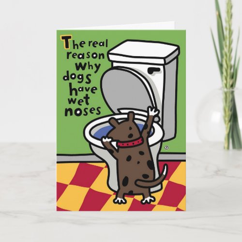 wet doggie nose card