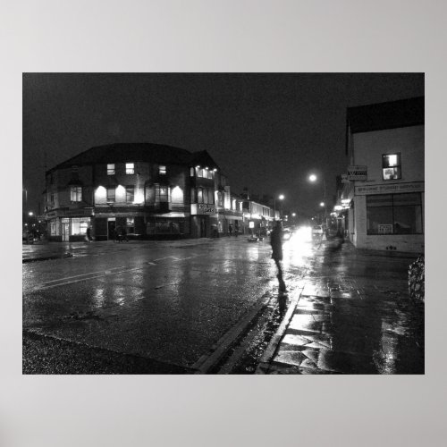 Wet Evening Salisbury Road Cardiff 1 Poster