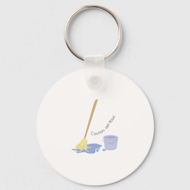 Wet Floor Keychain (Front)