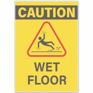 Wet Floor Sign Sticker