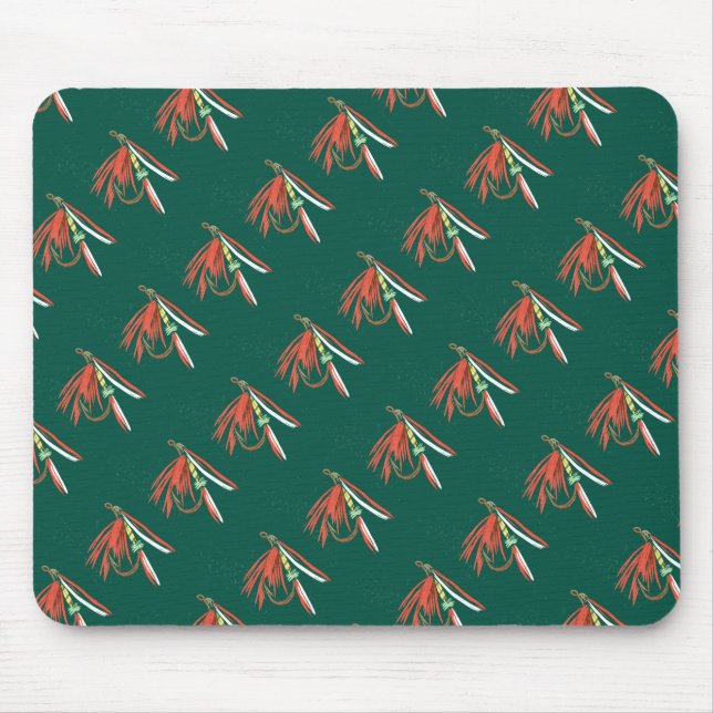 "Wet Fly #2 Tiled" Trout Fly Mousepad (Front)