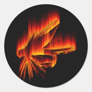Wet Fly Fire design Classic Round Sticker