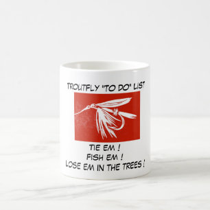 "Wet Fly Red - Trout Fly "To Do List" Mug