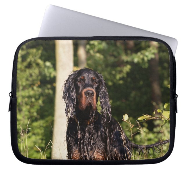 Wet Gordon Setter Laptop Computer Sleeve (Front)