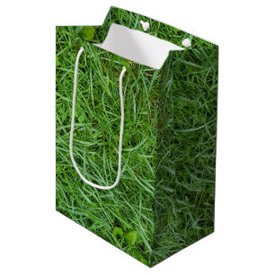 Wet Green Grass Medium Gift Bag