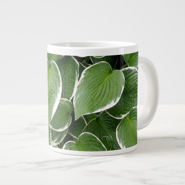 'Wet Hostas' Large Coffee Mug (Front Right)
