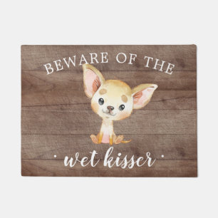 Wet Kisser Chihuahua Puppy Dog Door Mat