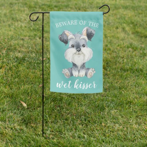 Wet Kisser Schnauzer Puppy Dog Garden Flag