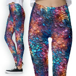 Wet Look Mermaid Fish Tail Fantasy Scales Costume Leggings<br><div class="desc">Wet Look Blue Turquoise Pink Orange Mermaid Fantasy Scales Leggings | Costume Wear. Dive into the fantasy with my Wet Look Mermaid Tail Scales Leggings. Featuring a mesmerizing blend of blue, turquoise, pink, and orange scales, these leggings create a captivating underwater allure. The illustrated pattern evokes memories of enchanting mermaid...</div>