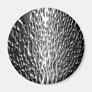 Wet Metal Silver Metallic Magnet