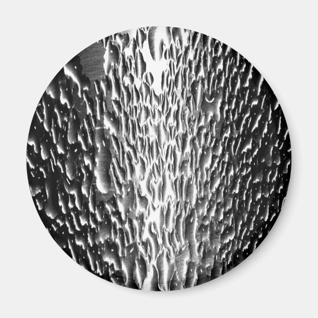 Wet Metal Silver Metallic Magnet (Front)
