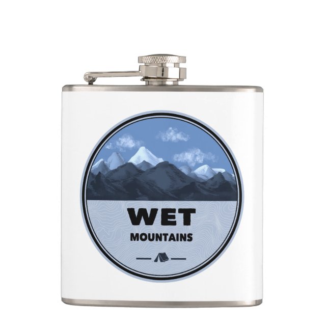Wet Mountains Colorado Camping Flask (Front)