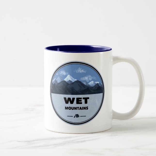 Wet Mountains Colorado Camping Two-Tone Coffee Mug (Right)
