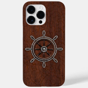 Wet Nautical Mahogany Anchor Steel Case-Mate iPhone 14 Pro Max Case