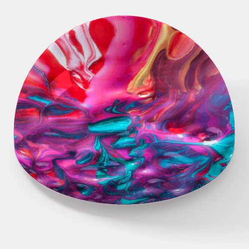 Wet paint colorful abstract art modern paperweight