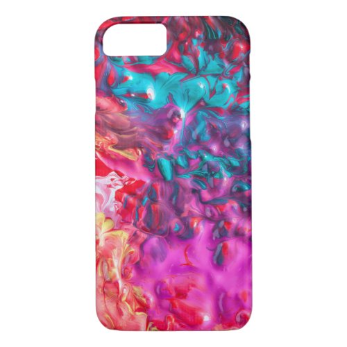 Wet paint colorful abstract art palette modern iPhone 87 case