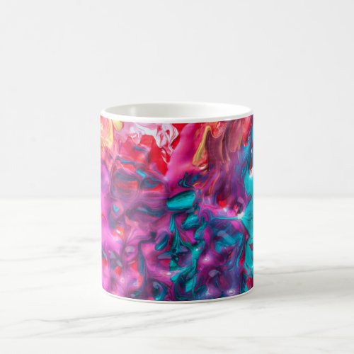 Wet paint colorful abstract art palette modern coffee mug