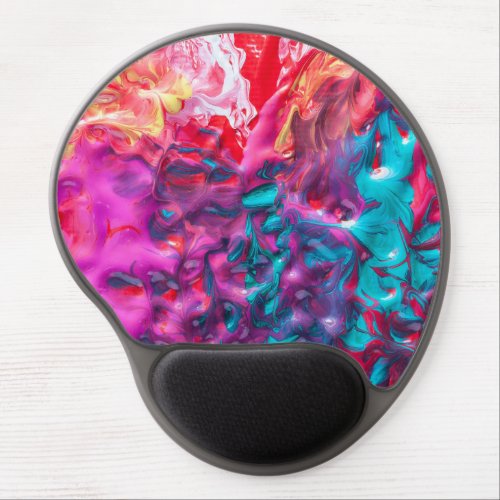 Wet paint colorful abstract art palette modern gel mouse pad