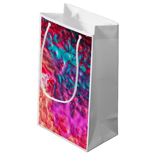 Wet paint colorful abstract art palette small gift bag