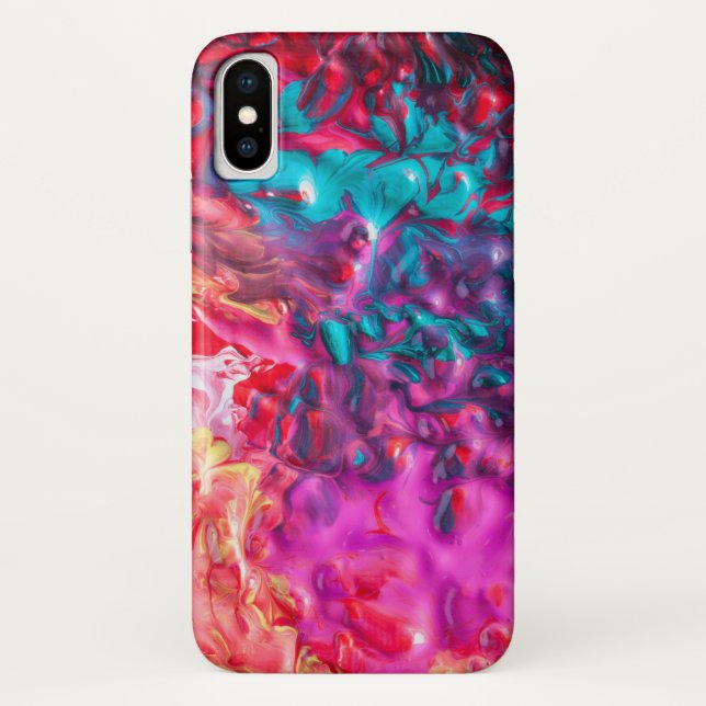 Wet paint colorful abstract art palette swirl Case-Mate iPhone case (Back)