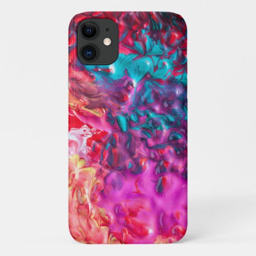 Wet paint colorful abstract art palette swirl iPhone 11 case