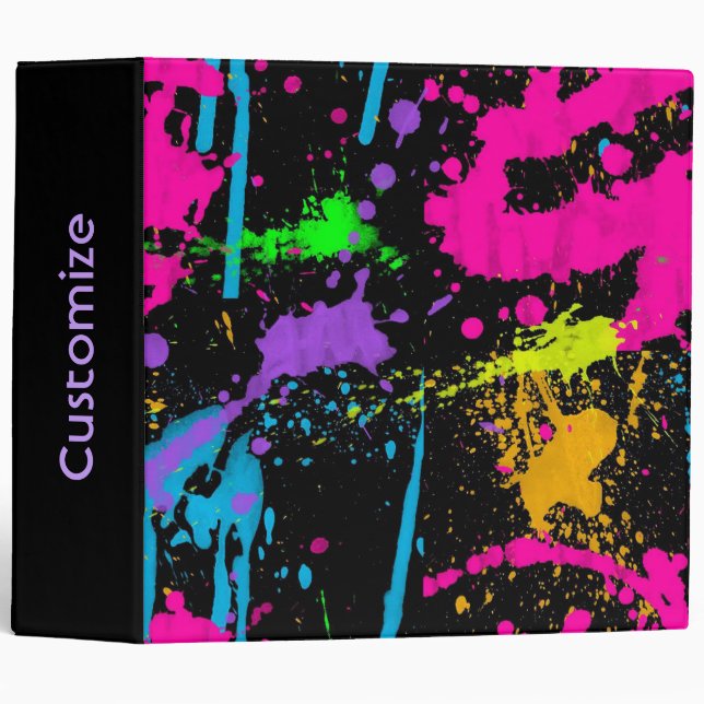 Wet Paint Retro Color Splash Binder (Front/Spine)