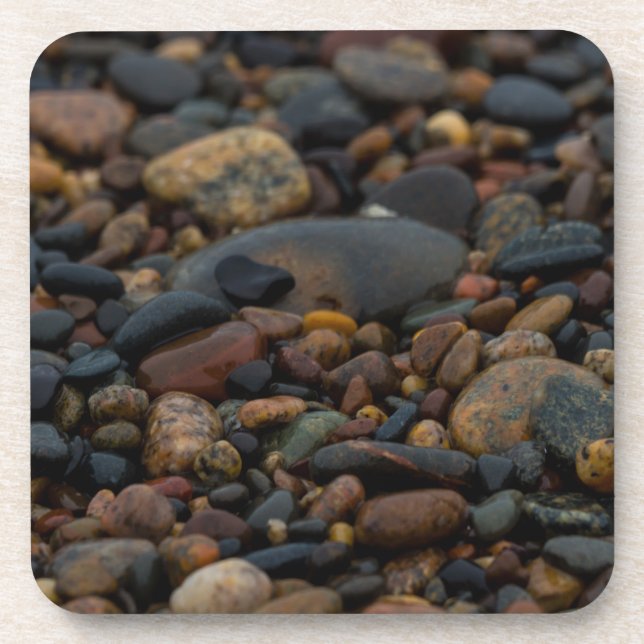 Wet Pebbles Beverage Coaster (Front)