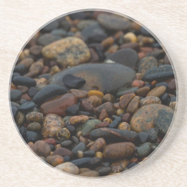 Wet Pebbles Sandstone Coaster (Front)