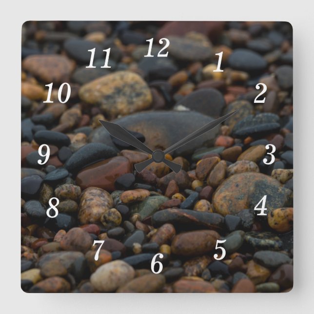 Wet Pebbles Wall Clock (Front)